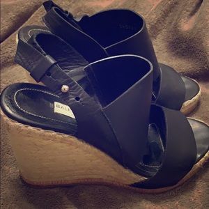 Balenciaga Women's Wedge Platform Black leather